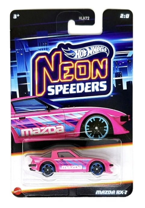 Hot Wheels Νeon Speeders Αυτοκινητάκι Mazda RX-7 (JCB01) - Fun Planet
