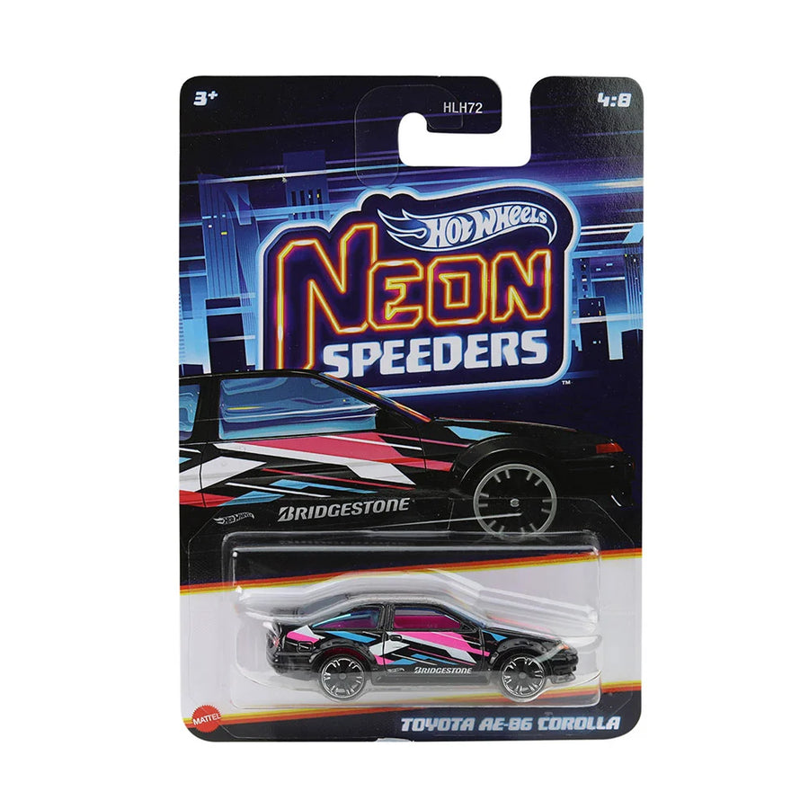 Hot Wheels Νeon Speeders Αυτοκινητάκι Toyota AE-86 Corolla (JCB03) - Fun Planet