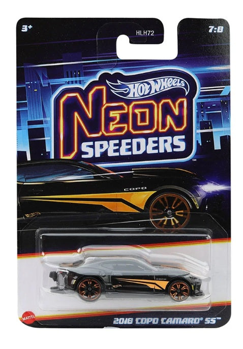 Hot Wheels Νeon Speeders Αυτοκινητάκι 2018 Copo Camaro SS (JCB06) - Fun Planet