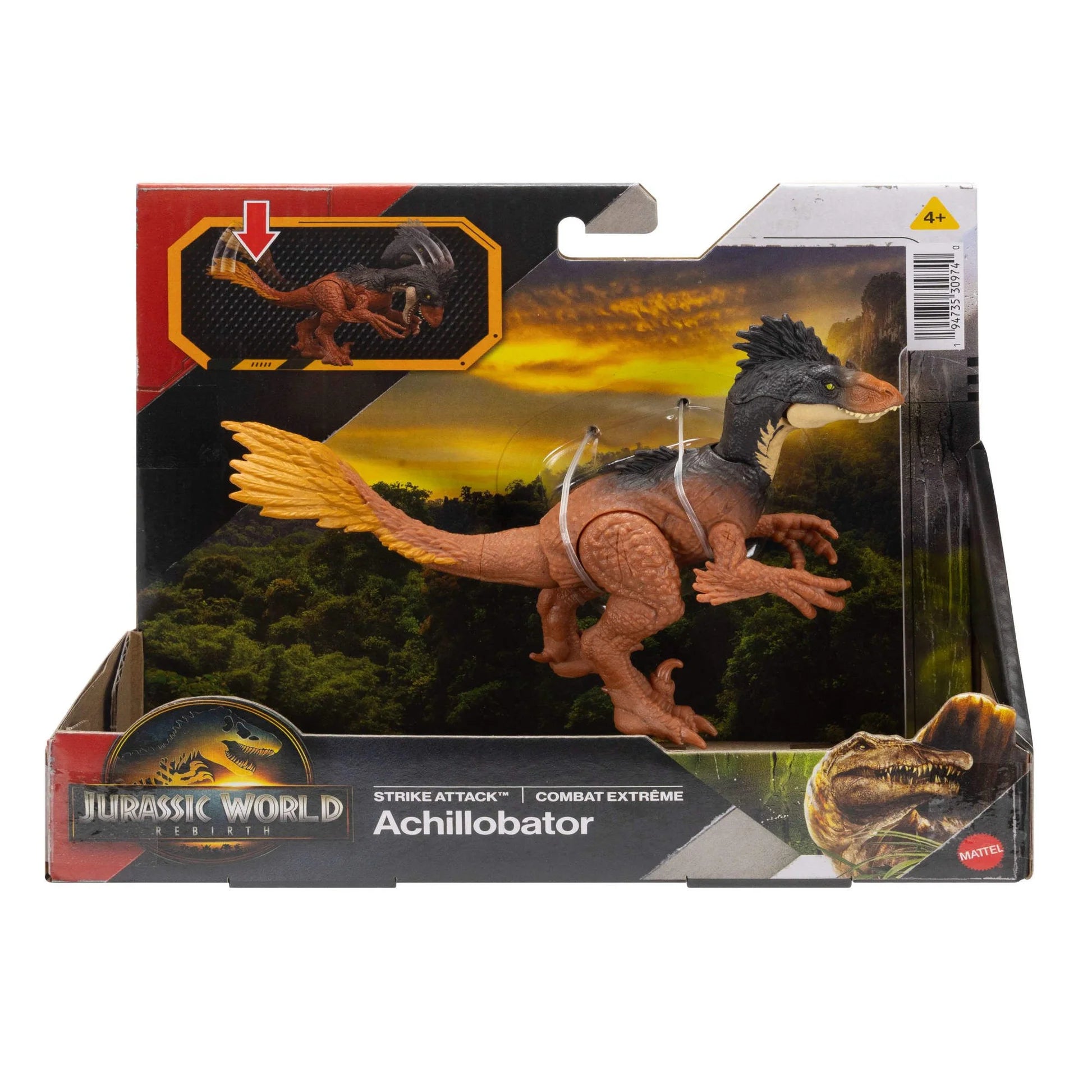 Jurassic World Rebirth Φιγούρες Δεινοσαύρων με Σπαστά Μέλη Achillobator (JGB78)
