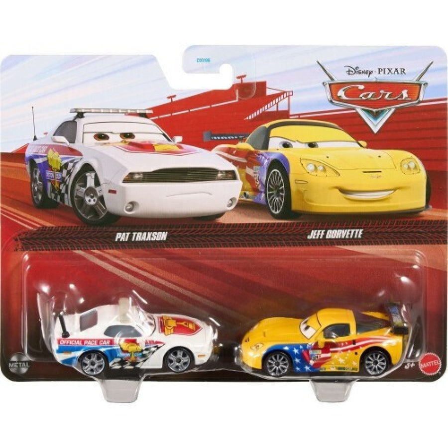 Disney Pixar Cars Αυτοκινητάκια Σετ 2 Pat Traxson & Jeff Corvette (JKW72) - Fun Planet