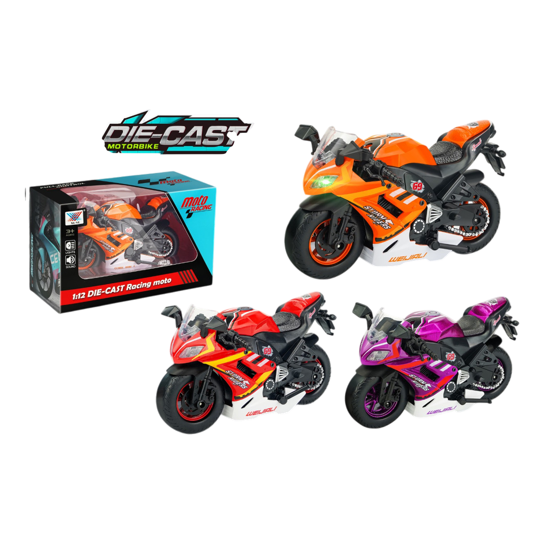 Μηχανή Μεταλλική Friction με Φως και Ήχο 1 τεμάχιο (K312A1) - Fun Planet