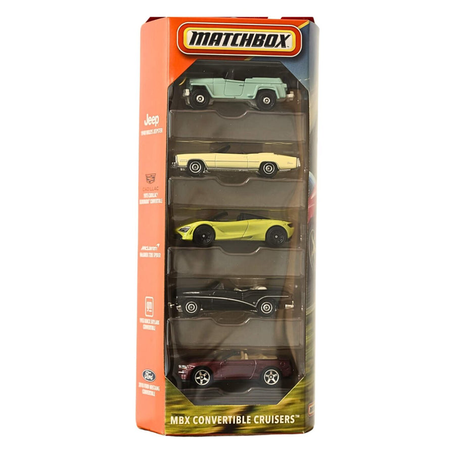 Matchbox Aυτοκινητάκια Σετ των 5 MBX Convertible Cruisers (JBX30) - Fun Planet