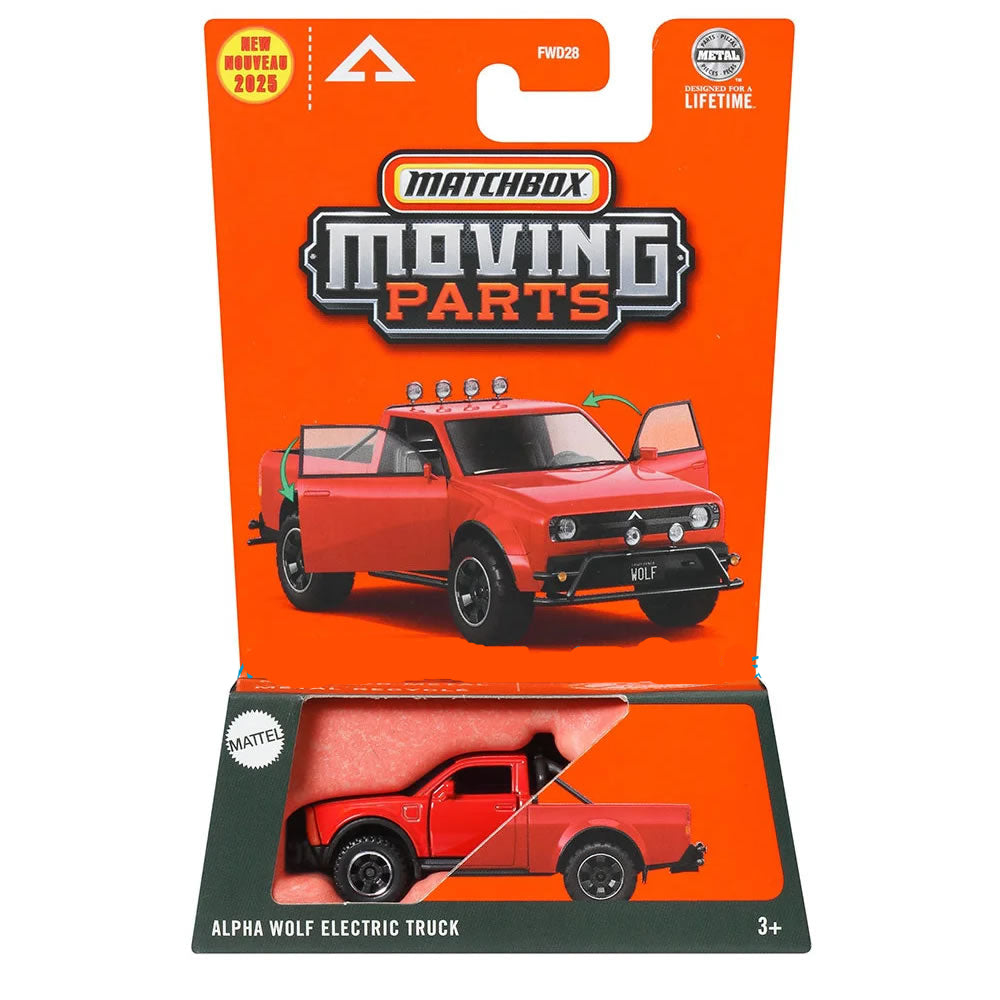 Matchbox Αυτοκινητάκια Moving Parts Με Ανοιγόμενα Μέρη Alpha Wolf Electric Truck (JBW64)