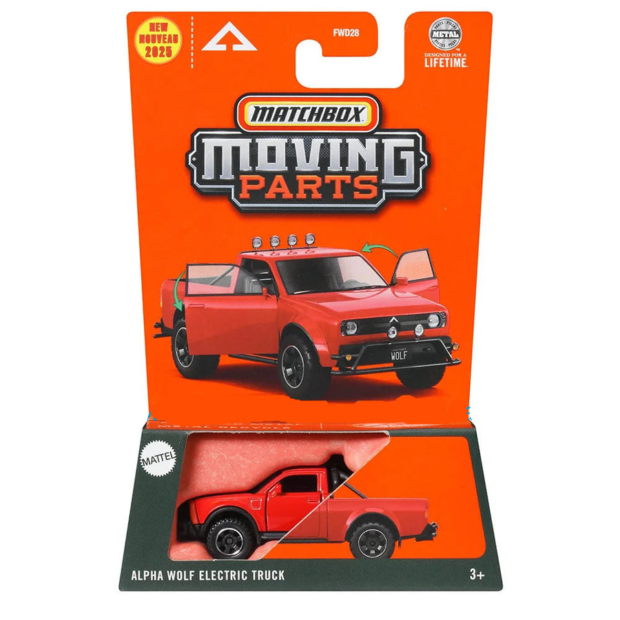 Matchbox Αυτοκινητάκια Moving Parts Με Ανοιγόμενα Μέρη Alpha Wolf Electric Truck (JBW64)