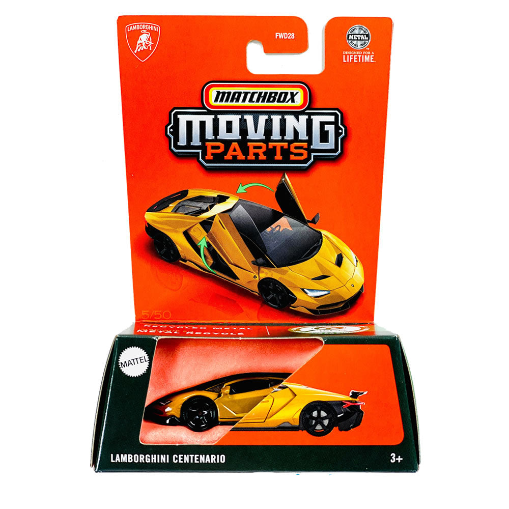 Matchbox Αυτοκινητάκια Moving Parts Με Ανοιγόμενα Μέρη Lamborghini Centenario (JBW86)
