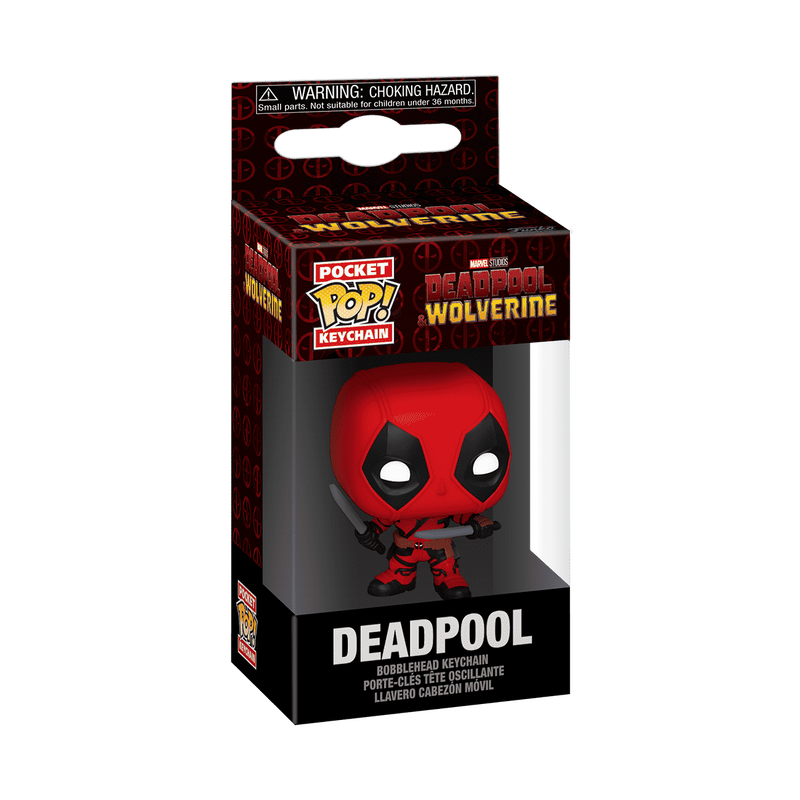 Funko Pocket Pop! Marvel: Deadpool Wolverine - Deadpool Bobble Head Vinyl Figure Keychain (79764) - Fun Planet
