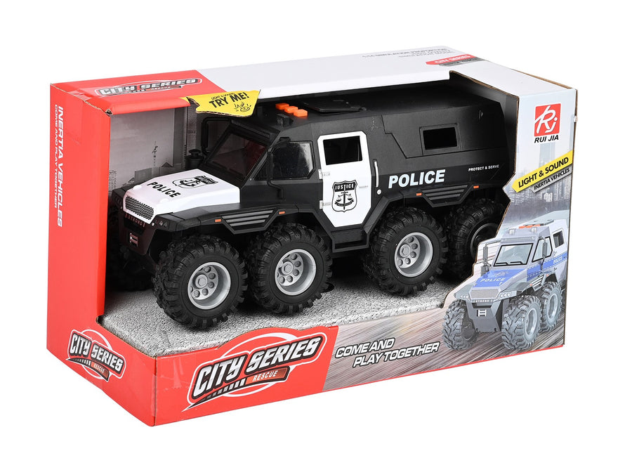 Όχημα Τζιπ Police 26cm Friction με Φώτα και Ήχους (RJ5529B)