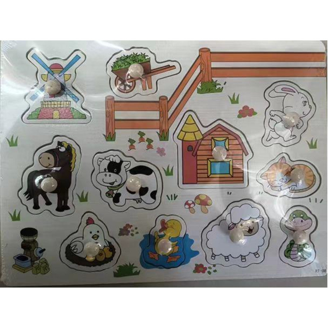 Wooden Puzzle Wedges Jungle Animals (A-3014)