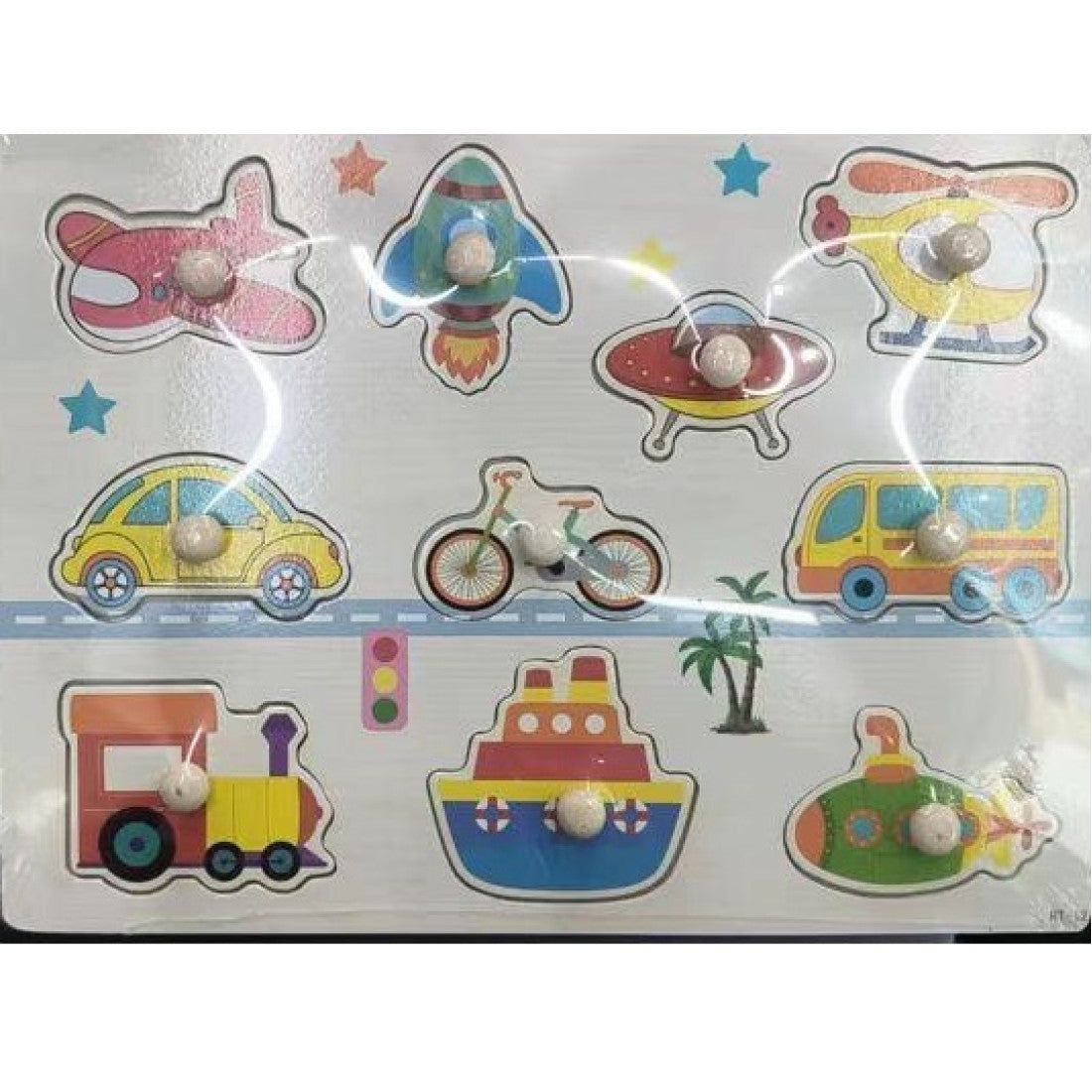 Wooden Puzzle Wedges Jungle Animals (A-3014)