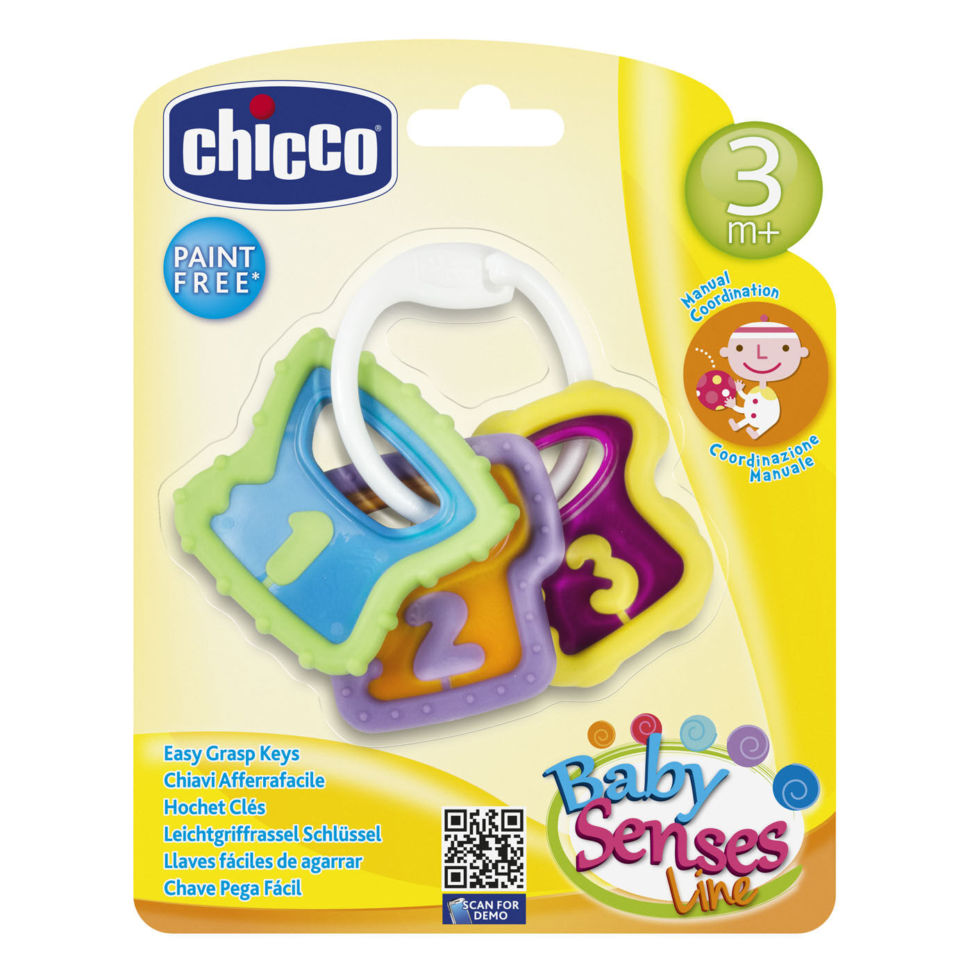 Chicco Βρεφική Κουδουνίστρα Χρωματιστά Κλειδιά (Y02-05953-00) - Fun Planet