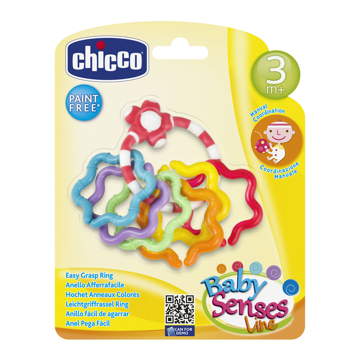 Chicco Βρεφική Κουδουνίστρα Χρωματιστοί Δακτύλιοι (Y02-05954-00) - Fun Planet