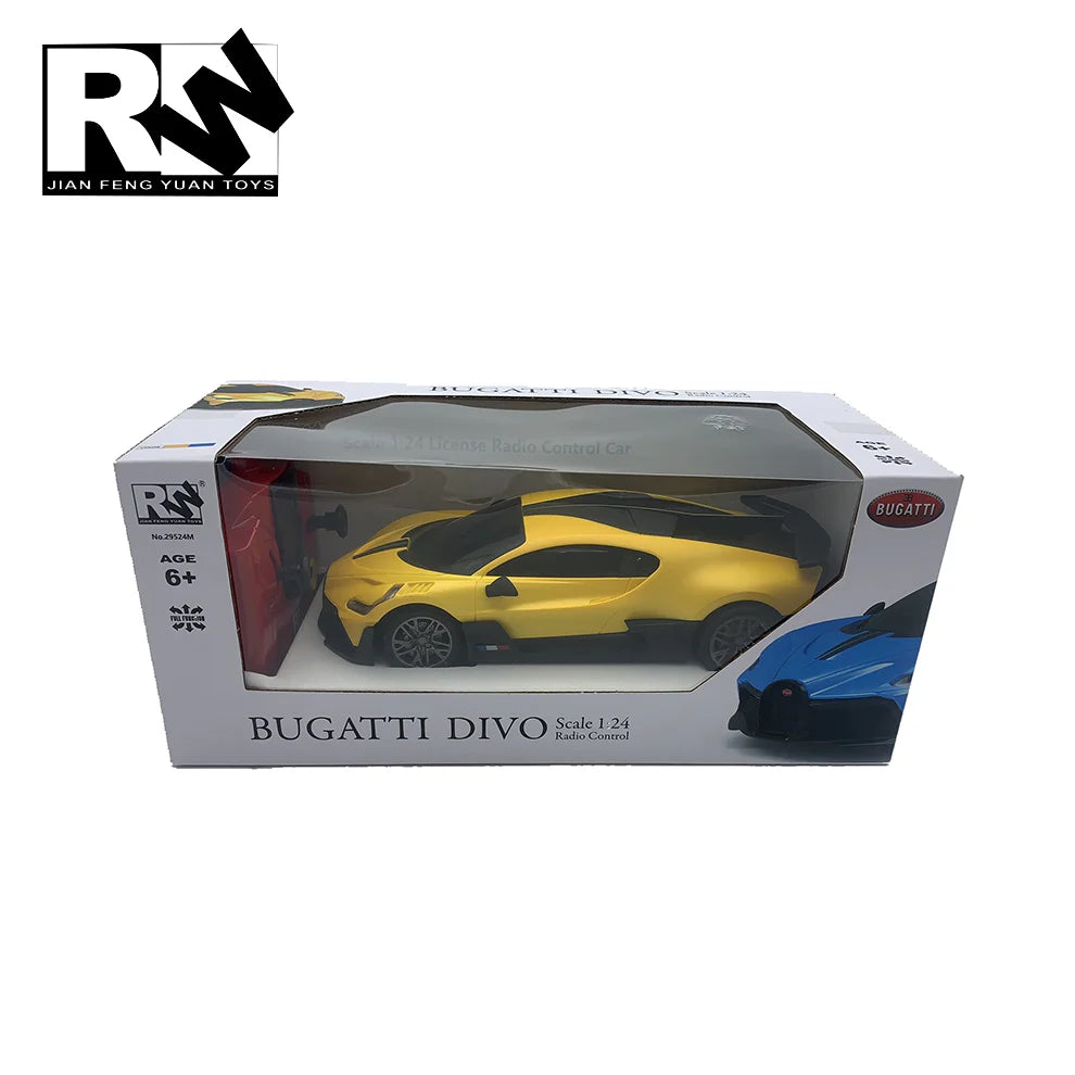 Τηλεκατευθυνόμενο Αυτοκίνητο Buggati Divo 1:24 Κίτρινο (29524M) - Fun Planet
