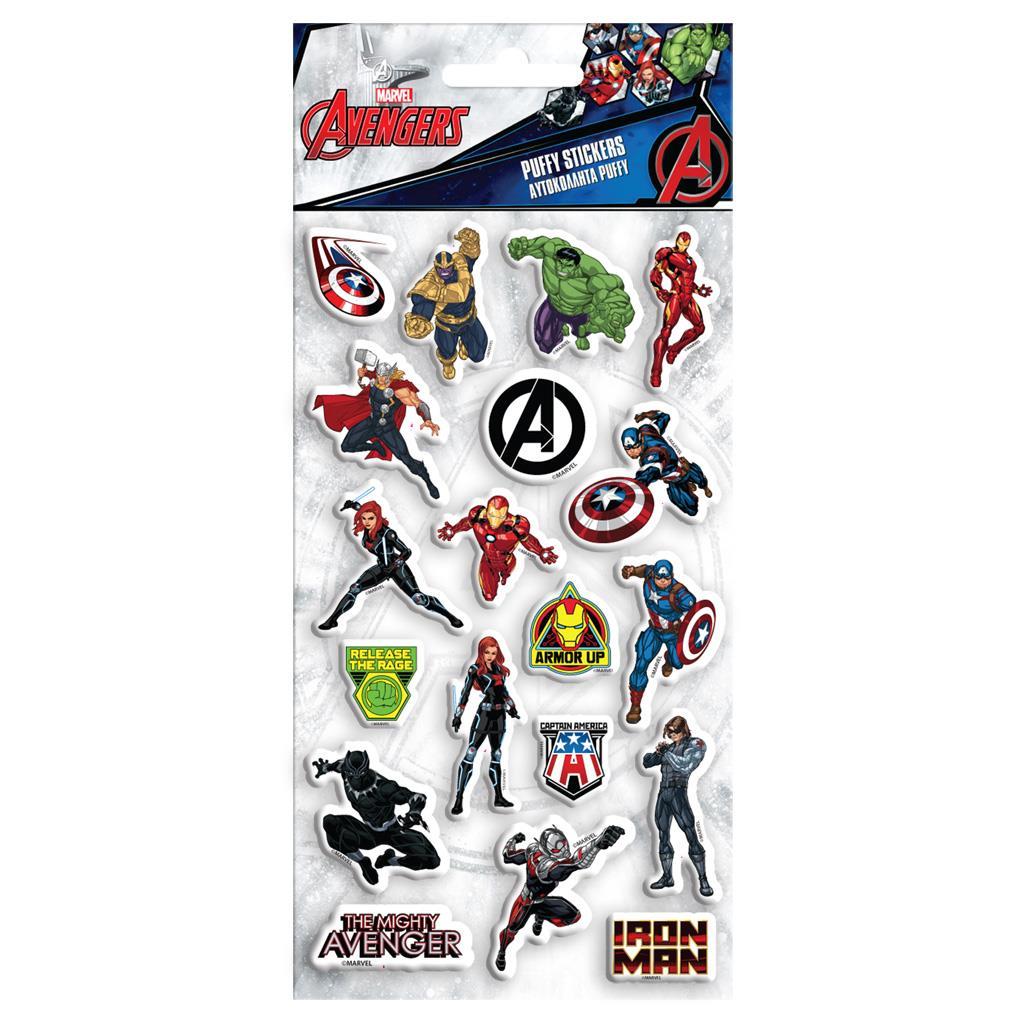 Αυτοκόλλητα Puffy 10x22εκ Avengers (506257) - Fun Planet