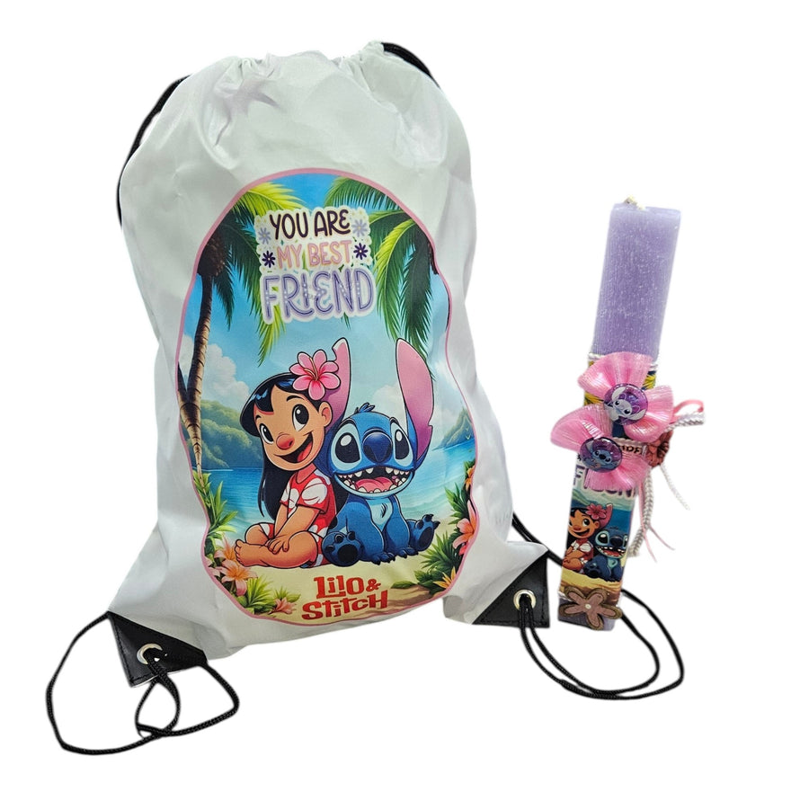 Λαμπάδα Αρωματική με Σακίδιο Πλάτης Stitch και Τσάντα Δώρου (S466) - Fun Planet