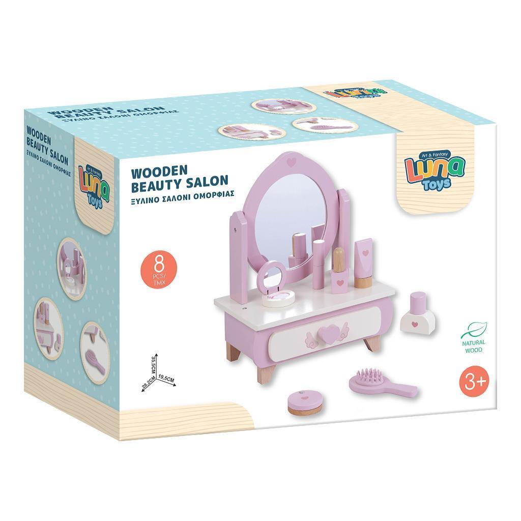 Beauty Salon Makeup Set 8 pieces 28.2x19.5x35.5cm Luna Toys (622876)