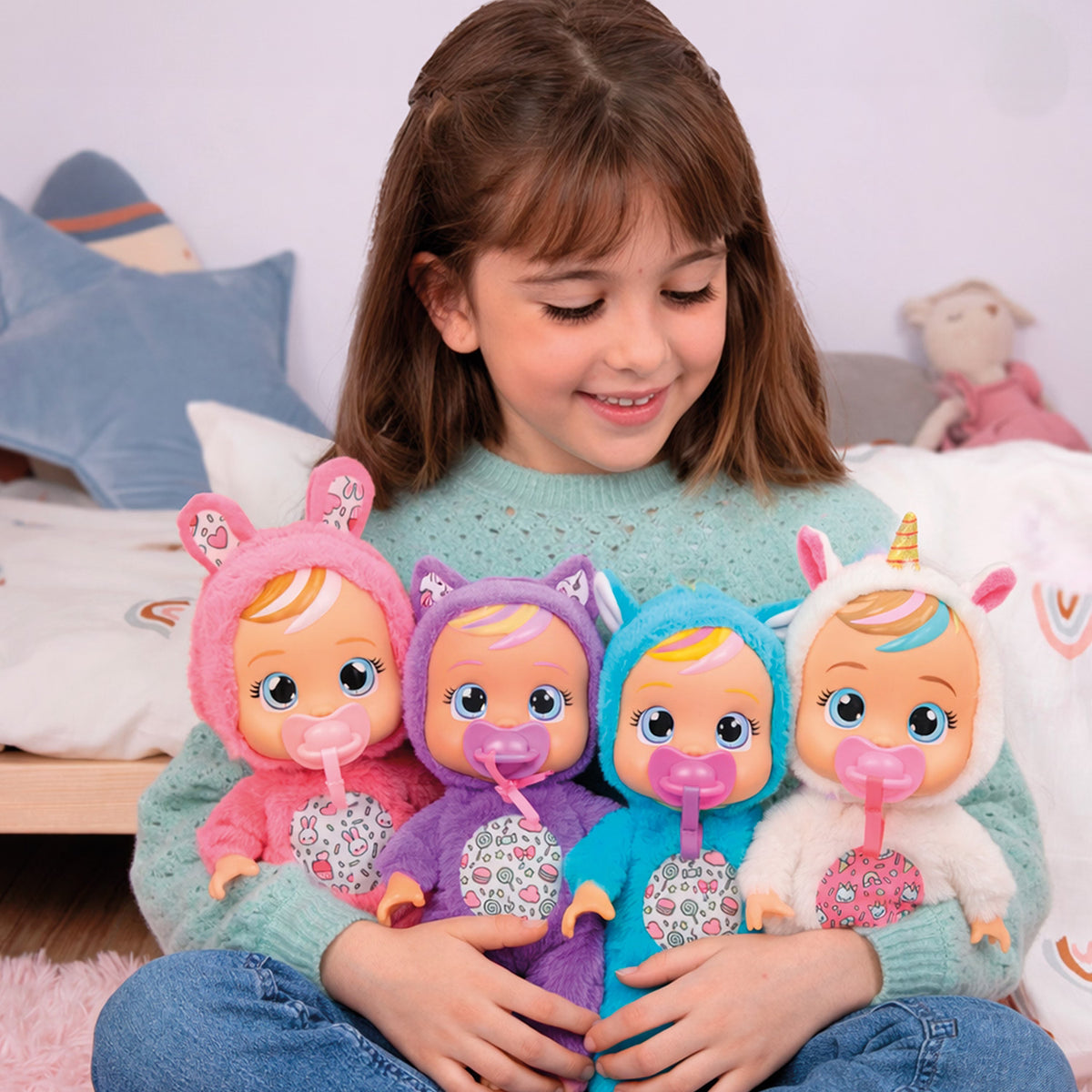 Cry Babies Tiny Cuddles Bunnies Interactive Doll Cries With Real Tears (4104-90853)