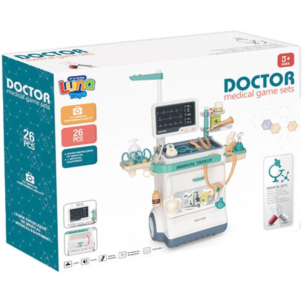 Ιατρείο με Φως και Ήxο 26 τεμάχια 46x12x37εκ Luna Toys (623350)