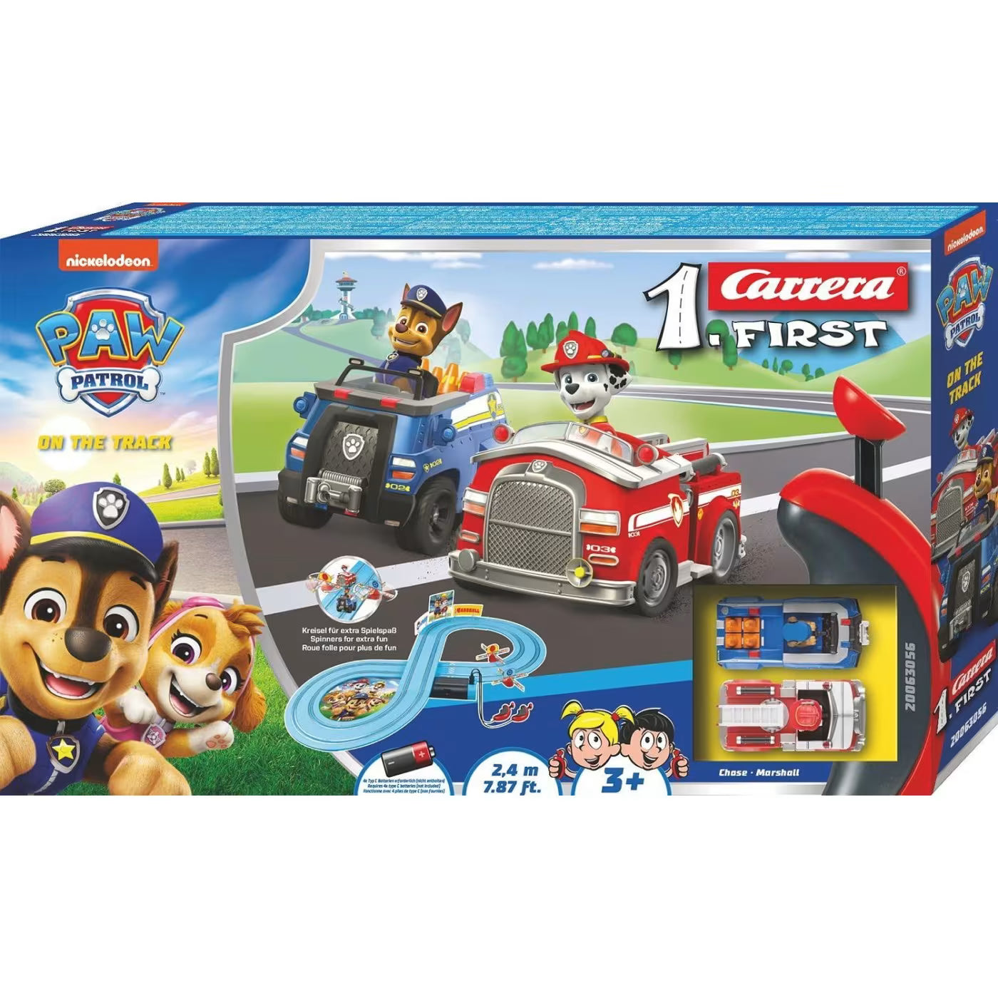 Carrera Slot 1.First: Paw Patrol - Chase & Marshall On the Track 1:50 (20063056)