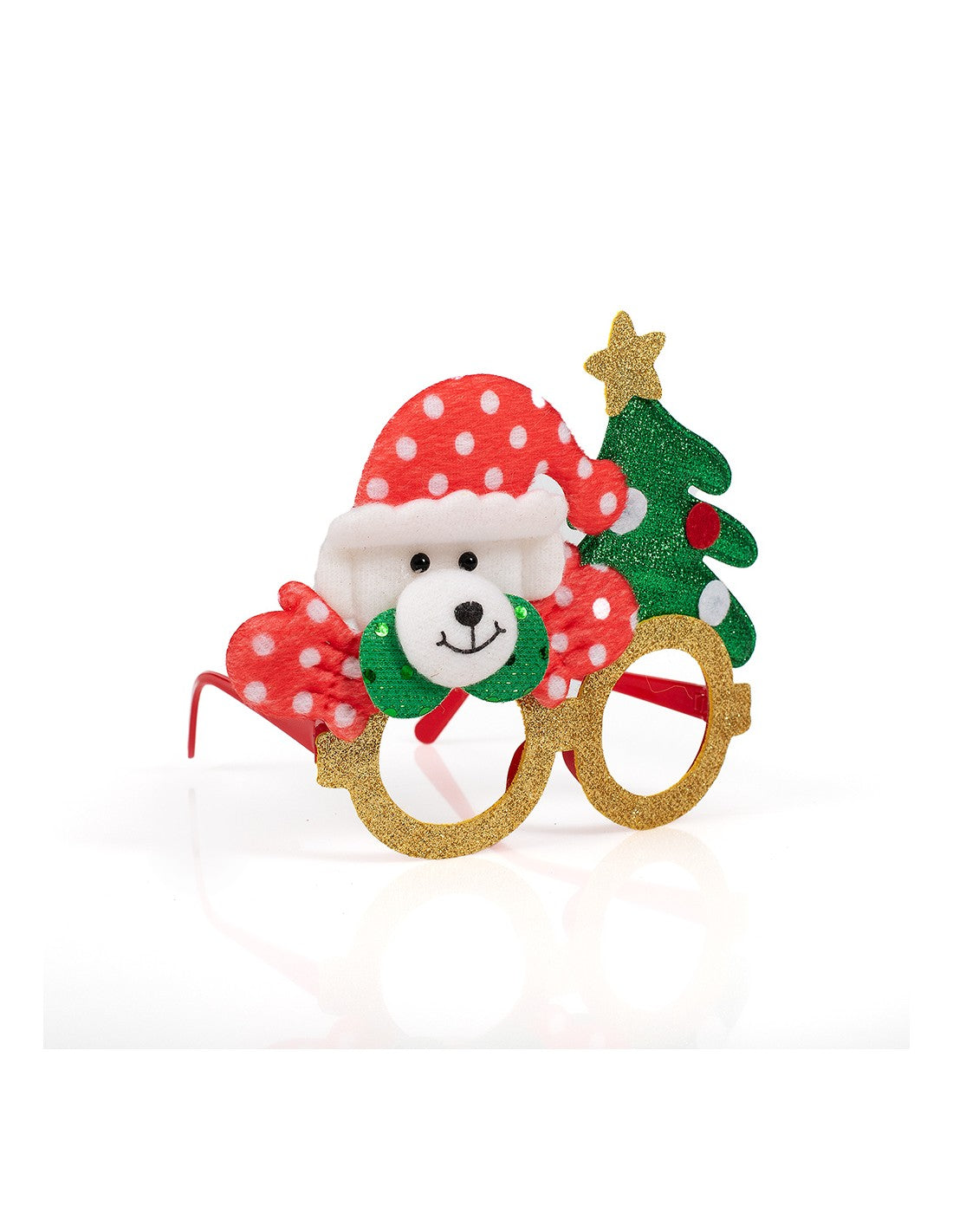 Χριστουγεννιάτικα Γυαλιά με Γκλίτερ 17x14εκ 1 τεμάχιο (5891)