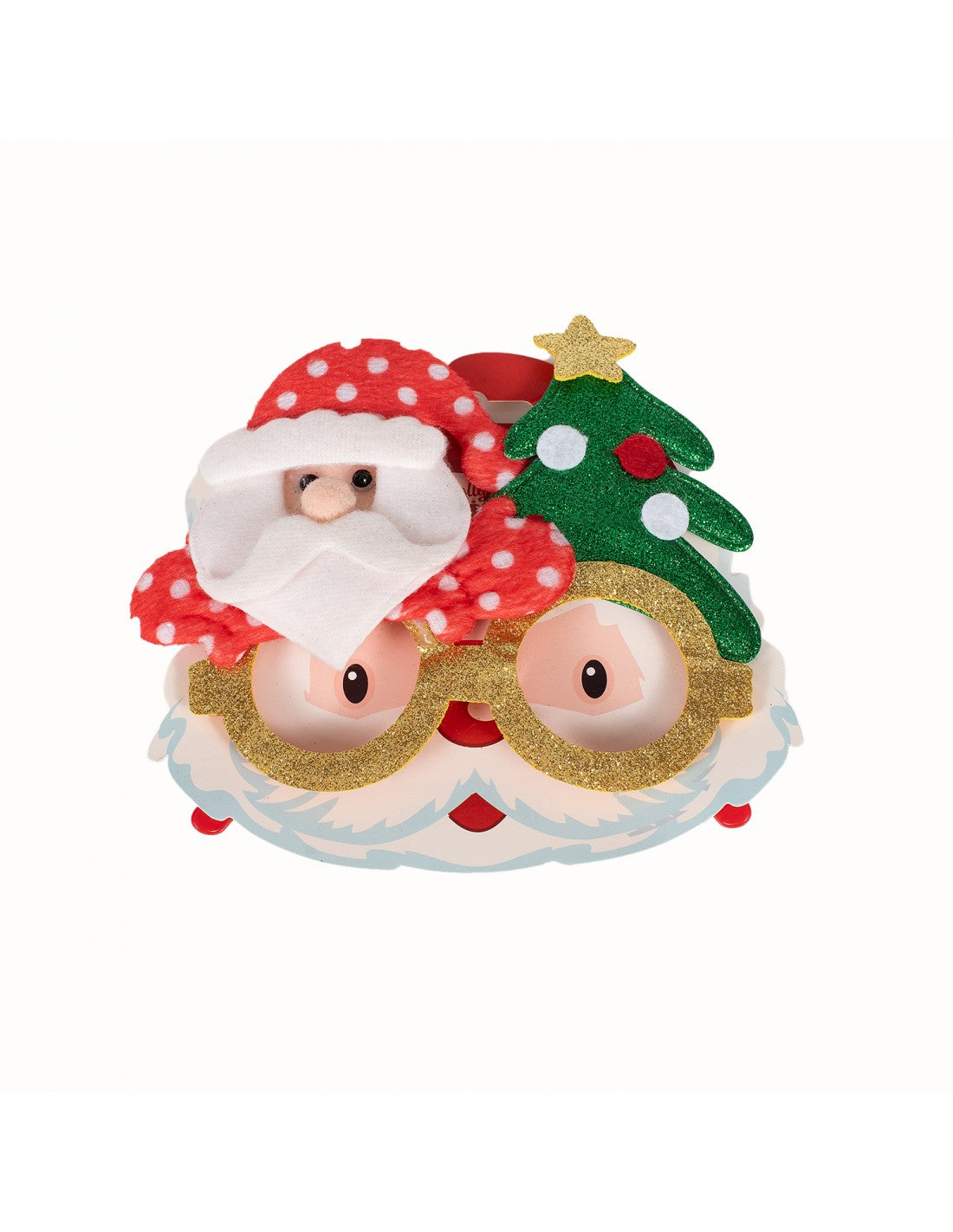 Χριστουγεννιάτικα Γυαλιά με Γκλίτερ 17x14εκ 1 τεμάχιο (5891)