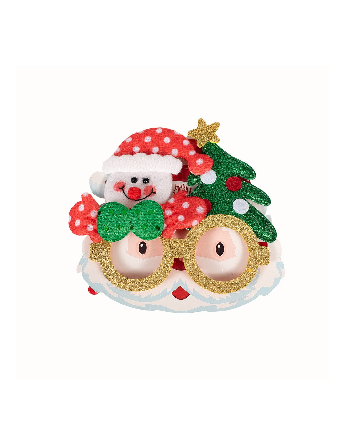 Χριστουγεννιάτικα Γυαλιά με Γκλίτερ 17x14εκ 1 τεμάχιο (5891)