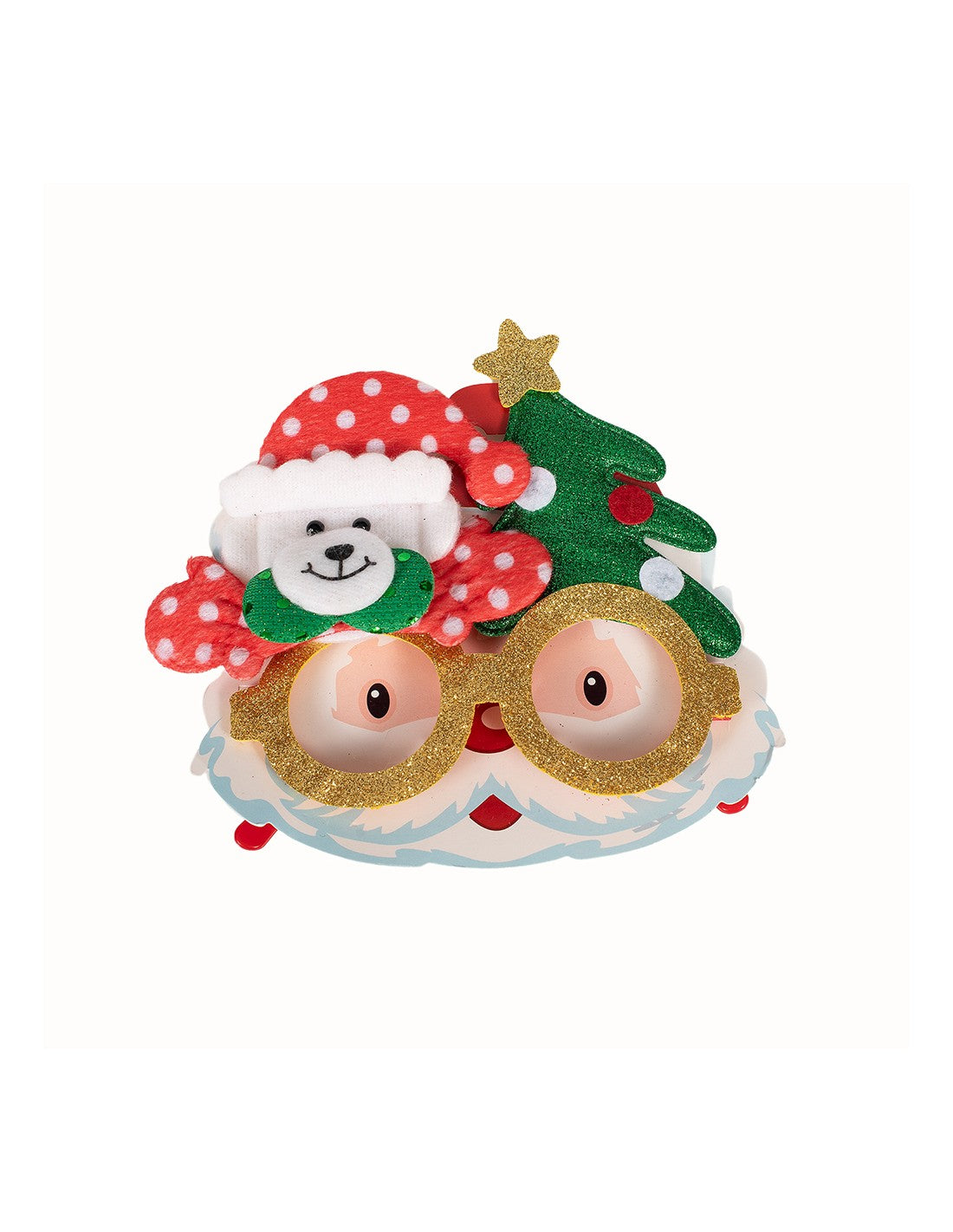 Χριστουγεννιάτικα Γυαλιά με Γκλίτερ 17x14εκ 1 τεμάχιο (5891)