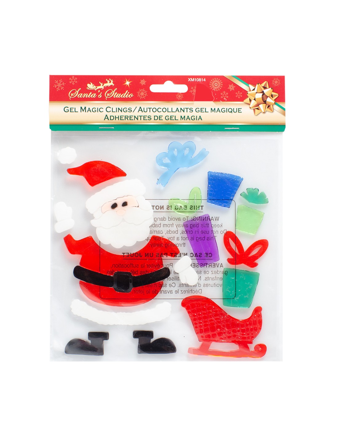 Χριστουγεννιάτικο Αυτοκόλλητο Gel Παραθύρου 19x19εκ 1 τεμάχιο (5723)