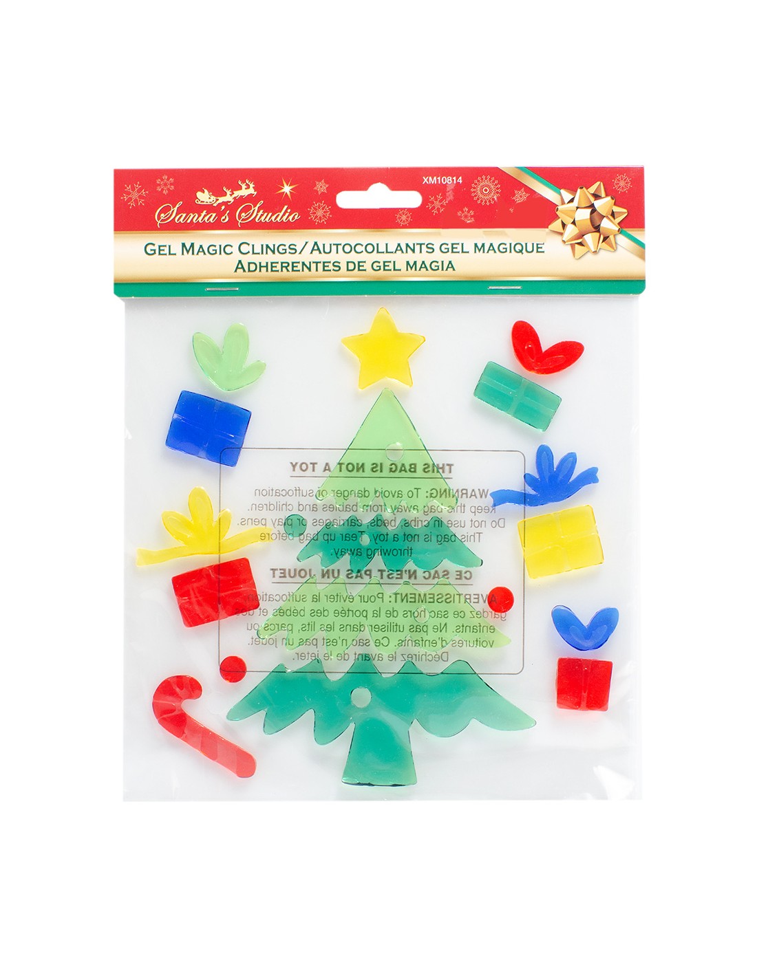 Χριστουγεννιάτικο Αυτοκόλλητο Gel Παραθύρου 19x19εκ 1 τεμάχιο (5723)