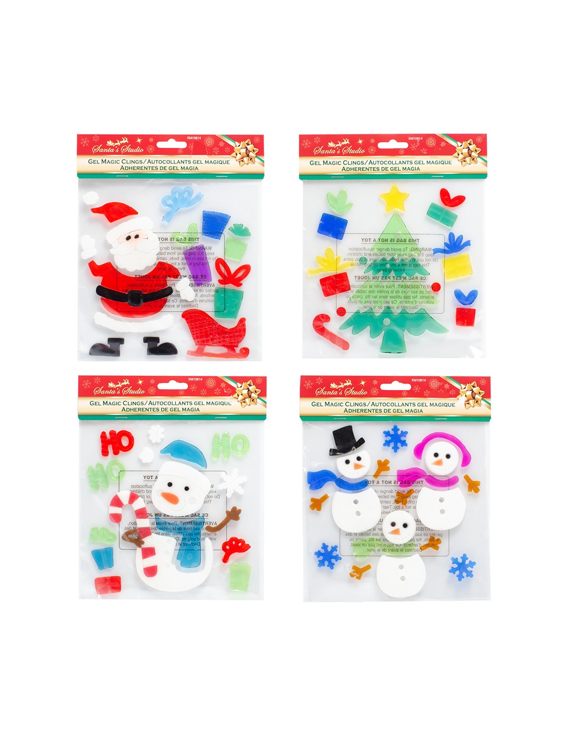 Χριστουγεννιάτικο Αυτοκόλλητο Gel Παραθύρου 19x19εκ 1 τεμάχιο (5723)