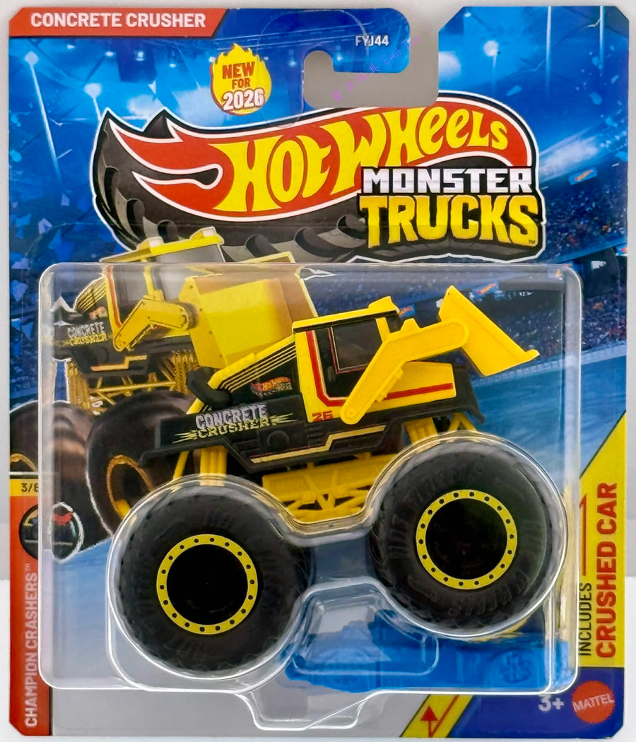 Hot Wheels Oχήματα Monster Trucks Concrete Crusher (JHY31)