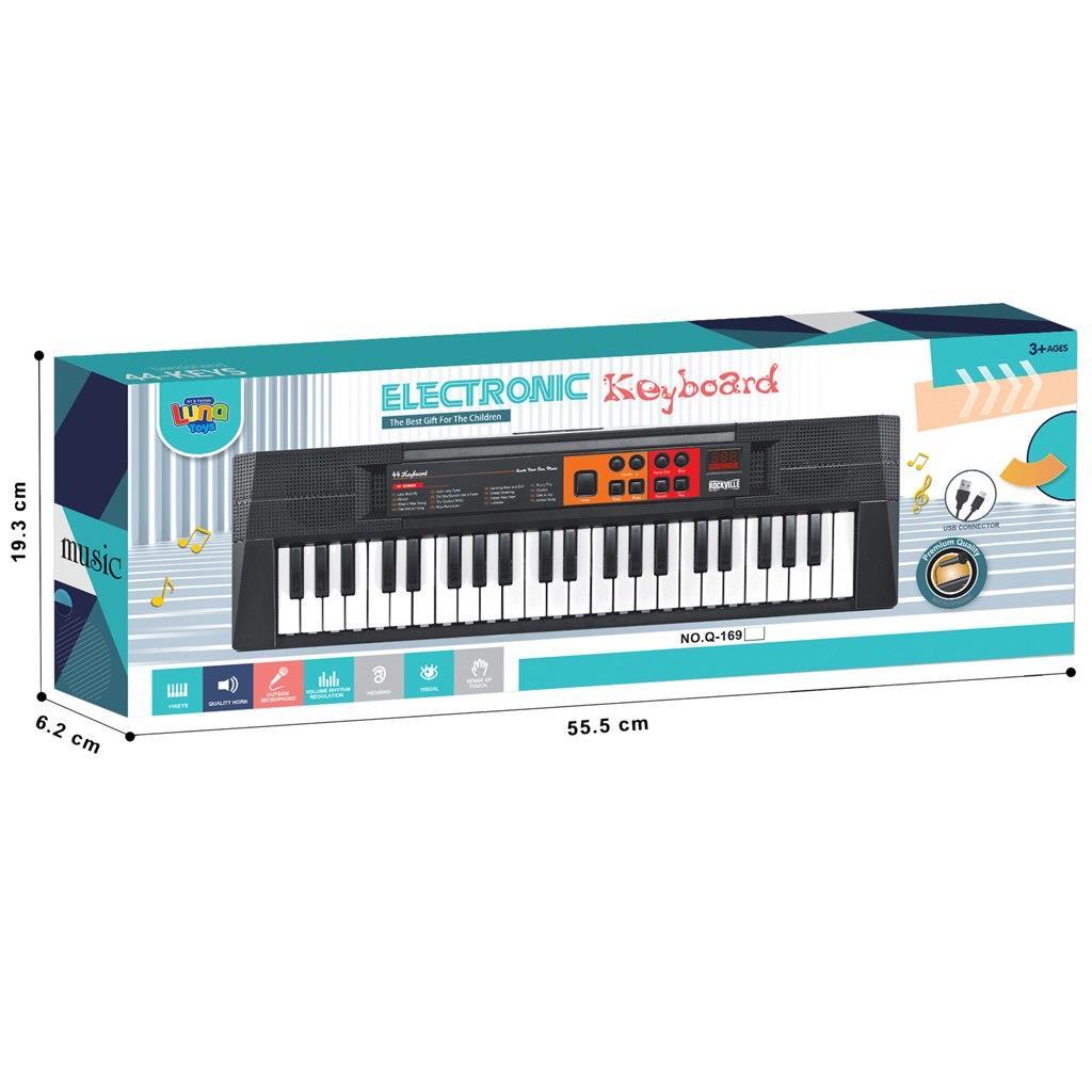 Αρμόνιο 44 Κλειδιών με Μικρόφωνο και usb 55x6,2x19,3εκ Luna Toys (623295)