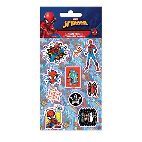 Αυτοκόλλητα Marvel Spider-Man 8X12εκ 5 Φύλλα (508238) - Fun Planet