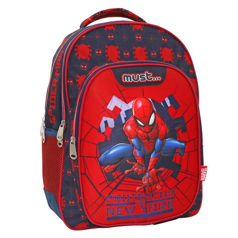 Σχολική Τσάντα Πλάτης Δημοτικού 32x18x43εκ 3 Θήκες Spider-Man Protector Of New York Must (508089) - Fun Planet