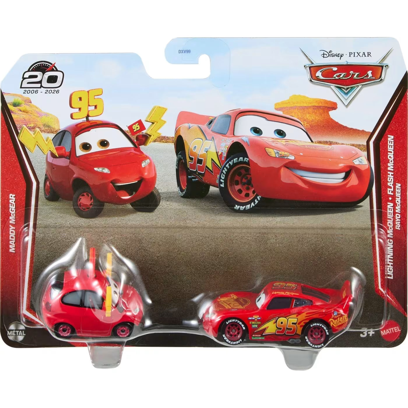 Disney Pixar Cars Αυτοκινητάκια Σετ 2 Maddy McGear & Lightning McQueen (JKW76)