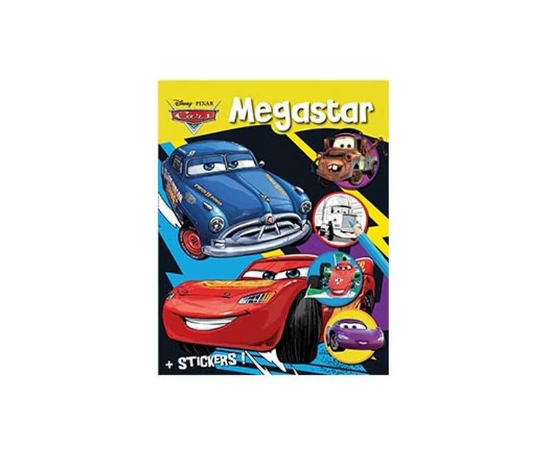 Disney Cars Βιβλίο Ζωγραφικής Megastar Α4 με 128 Σελίδες Χρωματισμού-Αυτοκόλλητα (400694) - Fun Planet