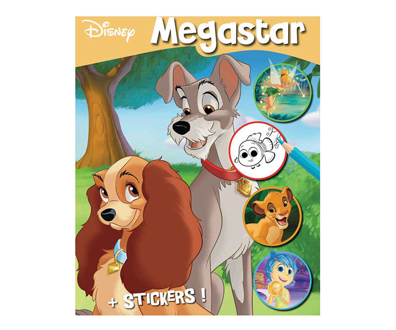 Disney Classics Βιβλίο Ζωγραφικής Megastar Α4 με 128 Σελίδες Χρωματισμού-Αυτοκόλλητα (400274) - Fun Planet