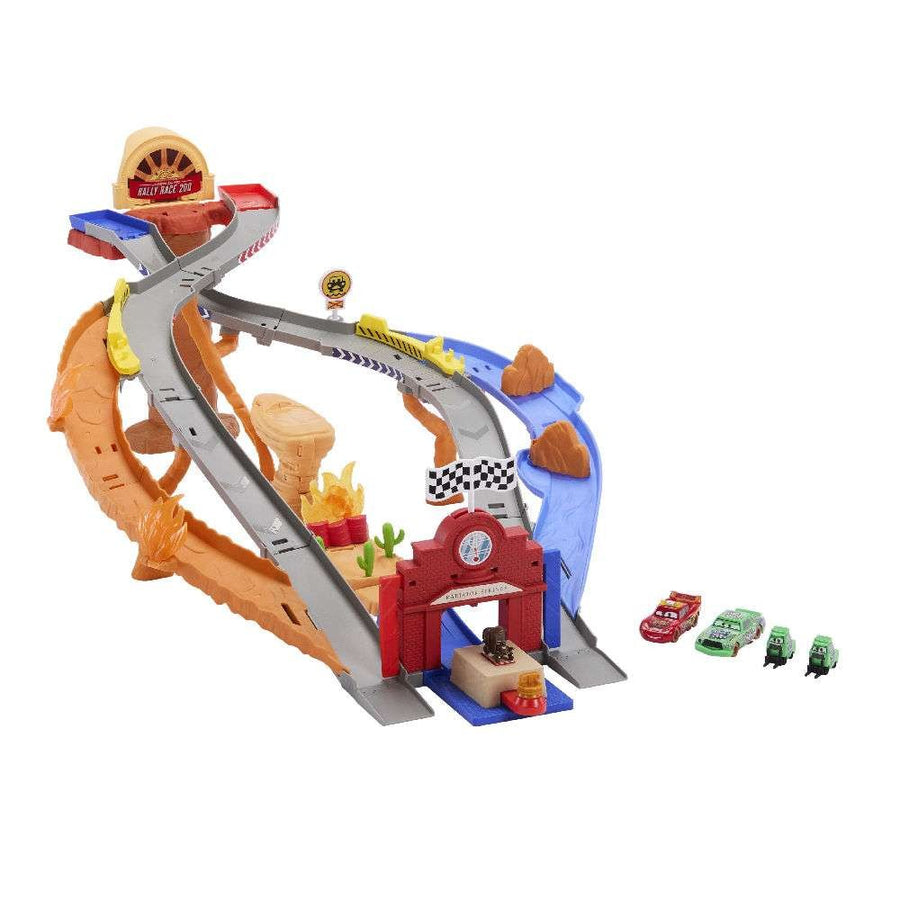 Disney Pixar Cars Πίστα Αγώνων Race & Rescue Road Raceway Σετ Παιχνιδιού (JFL57) - Fun Planet