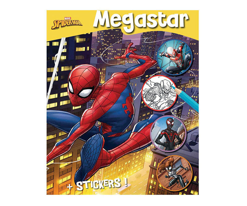 Marvel Spider-Man Βιβλίο Ζωγραφικής Megastar Α4 με 128 Σελίδες Χρωματισμού-Αυτοκόλλητα (400276) - Fun Planet