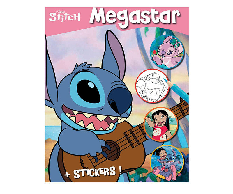 Disney Stitch Βιβλίο Ζωγραφικής Megastar Α4 με 128 Σελίδες Χρωματισμού-Αυτοκόλλητα (400275) - Fun Planet
