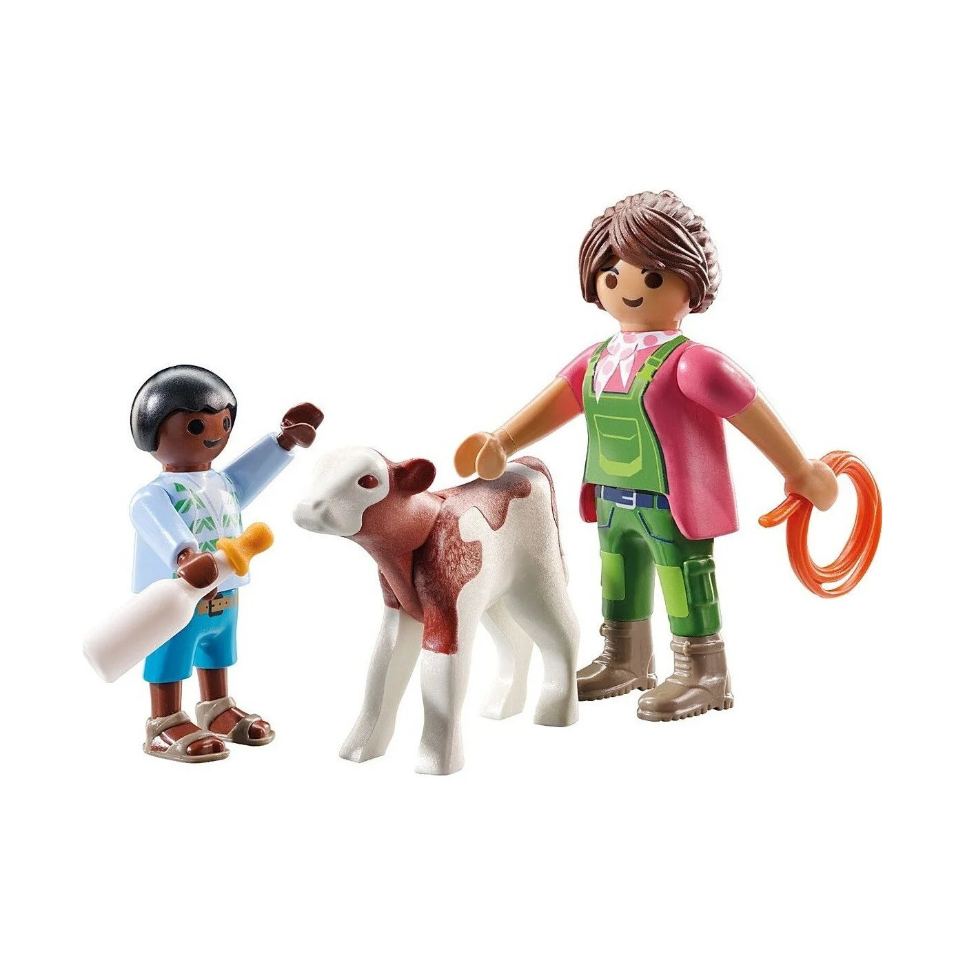 Playmobil Country Duo Pack Αγρότισσα και Παιδάκι με Μοσχαράκι (71803) - Fun Planet