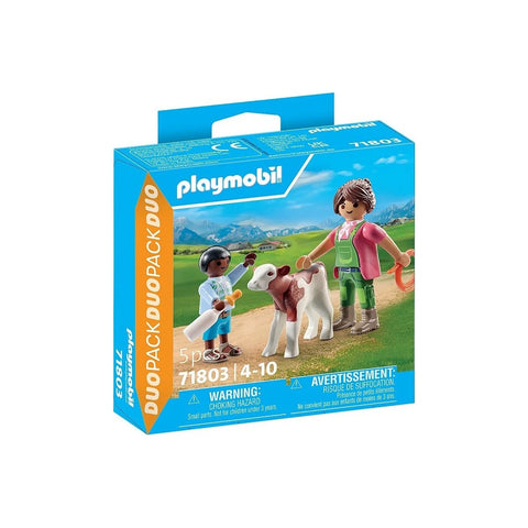 Playmobil Country Duo Pack Αγρότισσα και Παιδάκι με Μοσχαράκι (71803)