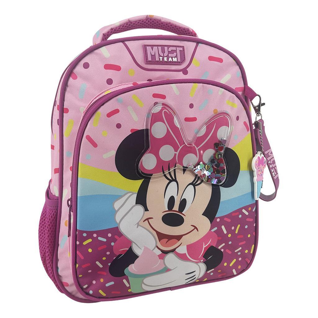 Σχολική Τσάντα Πλάτης Νηπίου 27x10x31εκ 2 Θήκες Disney Minnie Mouse Pink Must (565789)