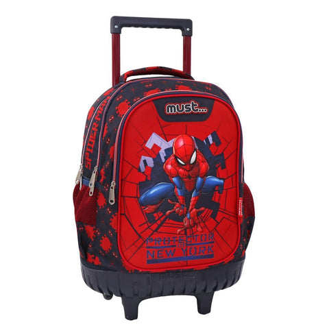 Σχολική Τσάντα Τρόλεϊ Δημοτικού 34x20x44εκ 3 Θήκες Spider-Man Protector Of New York Must (508119) - Fun Planet