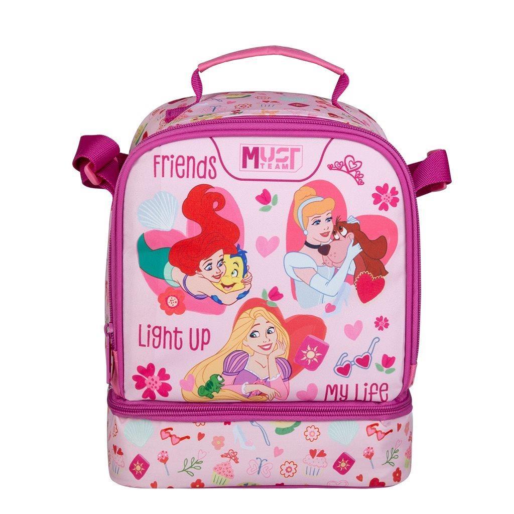 Τσαντάκι Φαγητού Ισοθερμικό 2 Θήκες Disney Princess Friends Light Up My Life Must (565054)