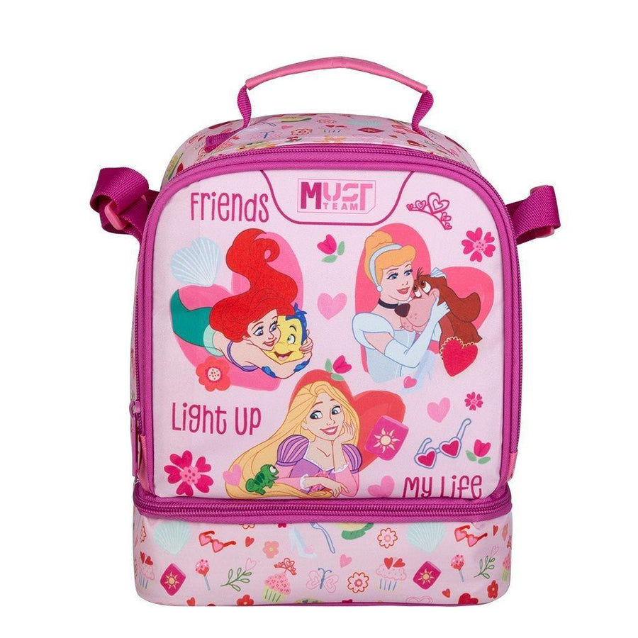Τσαντάκι Φαγητού Ισοθερμικό 2 Θήκες Disney Princess Friends Light Up My Life Must (565054)