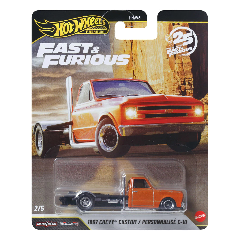 Hot Wheels Premium Αυτοκινητάκια Fast & Furious 25 Years Of Fast & Furious 1967 Chevy Custom C-10 (JHW61) - Fun Planet