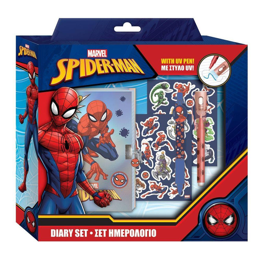 Spider-Man Ημερολόγιο με Κλειδαριά Μαγικό Στυλό και Αυτοκόλλητα (508625)