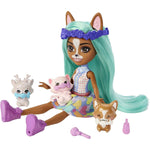 Enchantimals Baby Best Friends Κούκλα και Ζωάκια Φιλαράκια με Εκπλήξεις Crizia Corgi & Show (HLK86) - Fun Planet