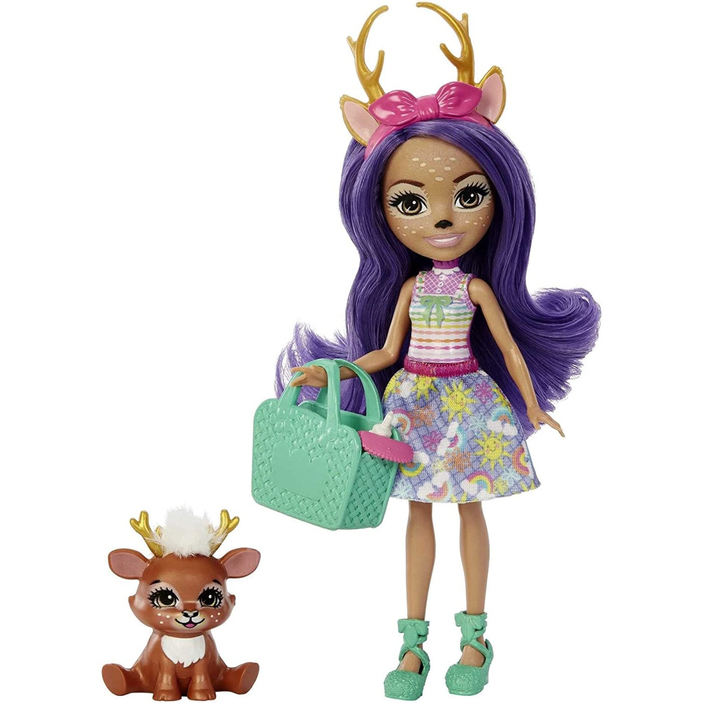Enchantimals Baby Best Friends Κούκλα και Ζωάκια Φιλαράκια με Εκπλήξεις Danessa Deer & Sprint (HLK84) - Fun Planet